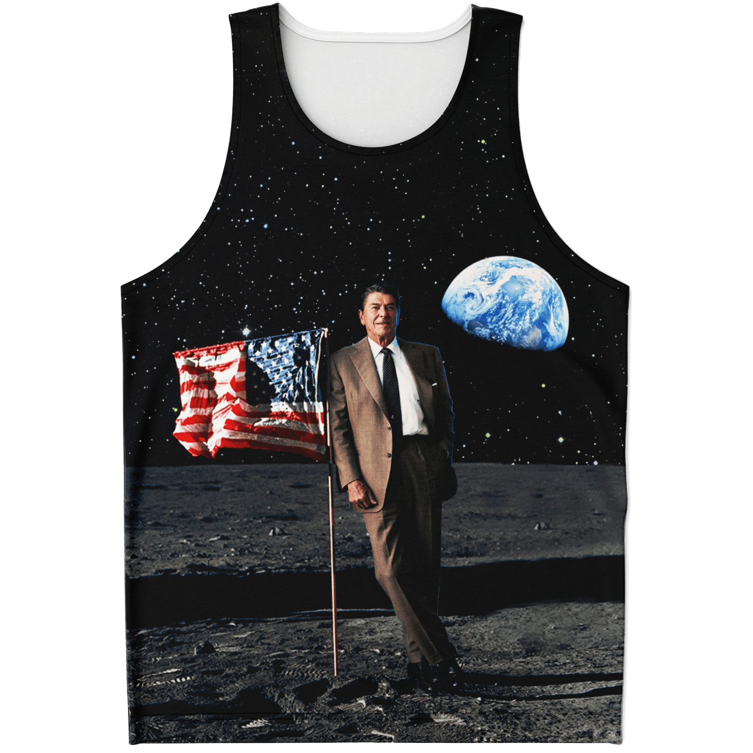 Reagan on the Moon - All Over Print Tank