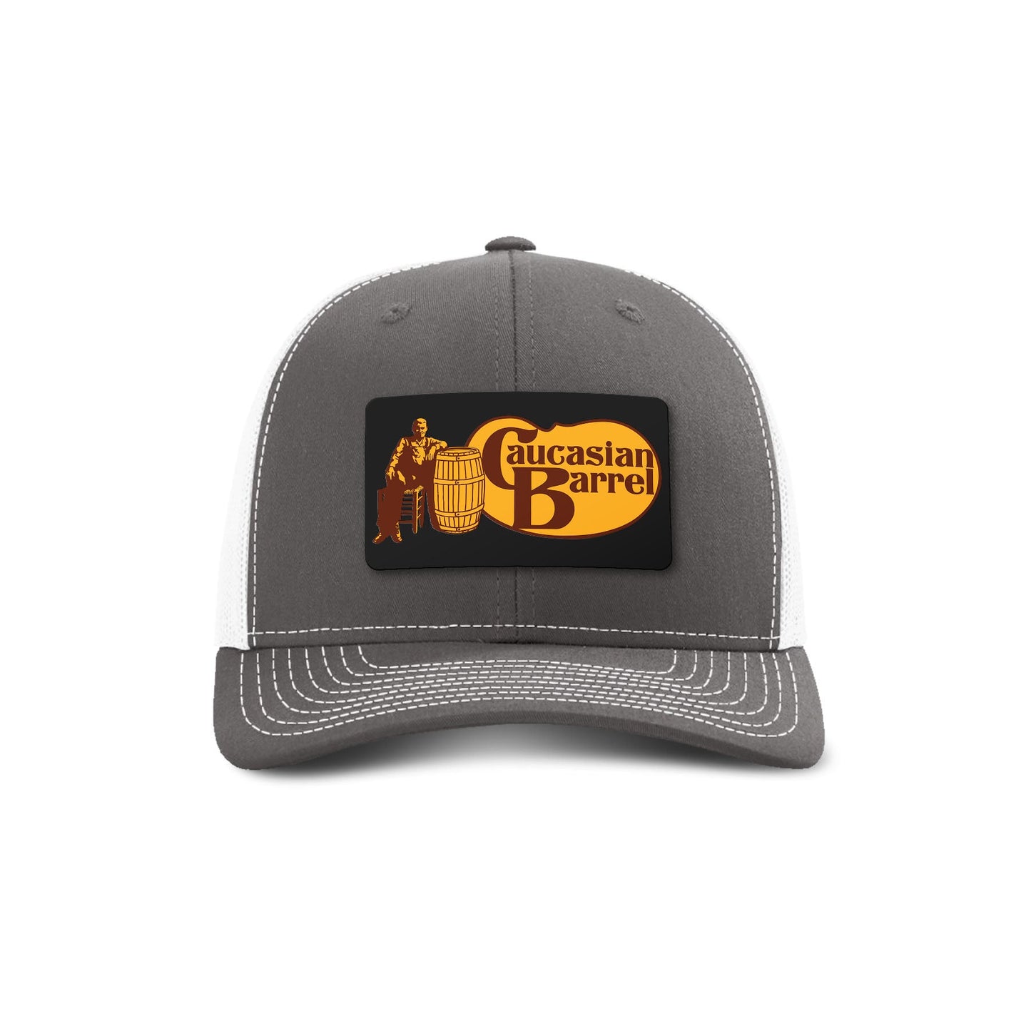 Caucasian Barrel Patch Trucker Hat