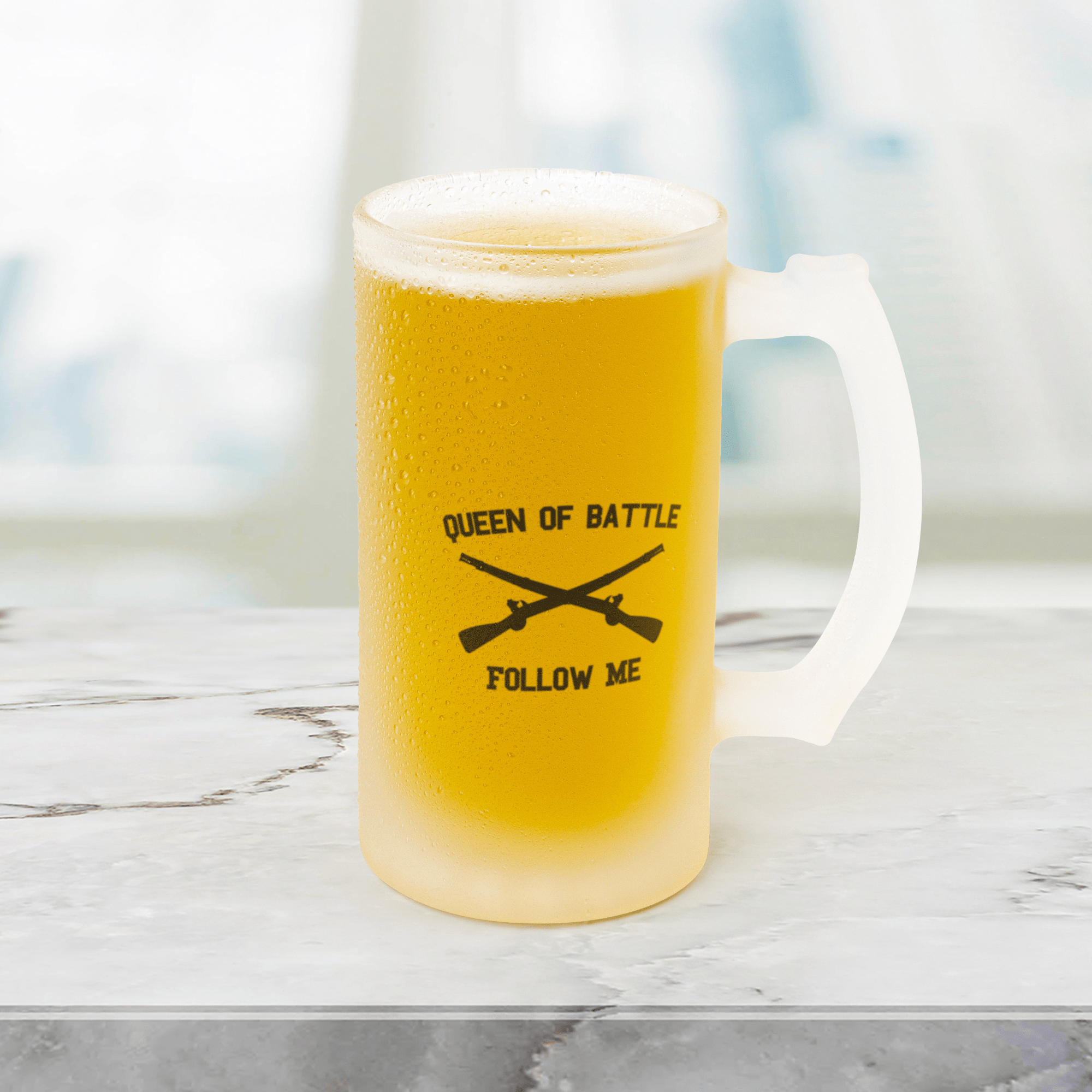 Infantry_Queen_of_Battle_Beer_Stein_Stein_Filled_RH_Mockup.png