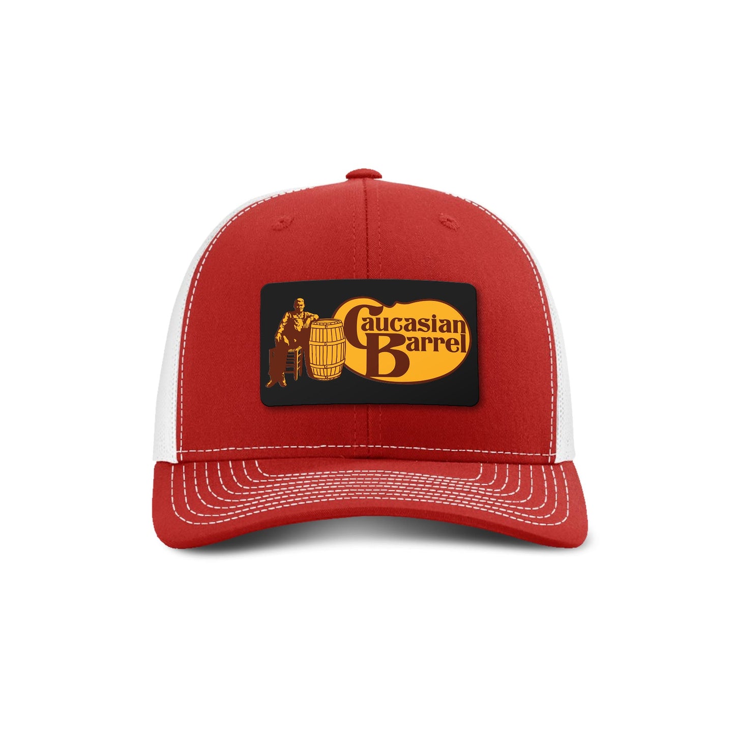Caucasian Barrel Patch Trucker Hat