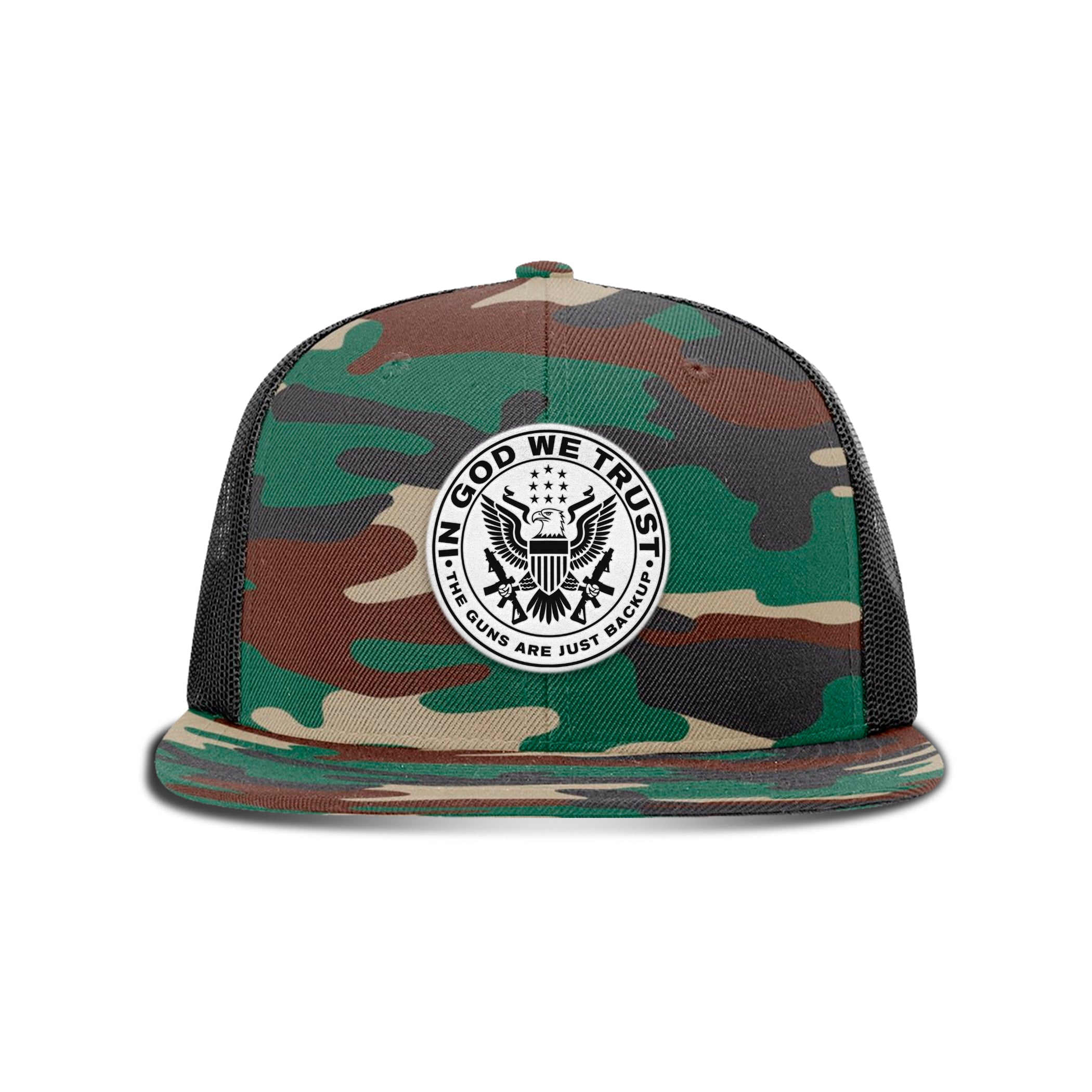 In God We Trust Patch Flat Bill Hat