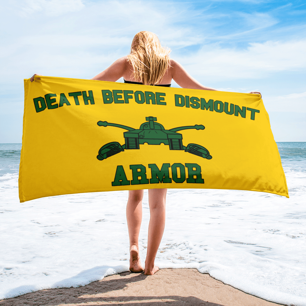 Death Before Dismount Beach Towel