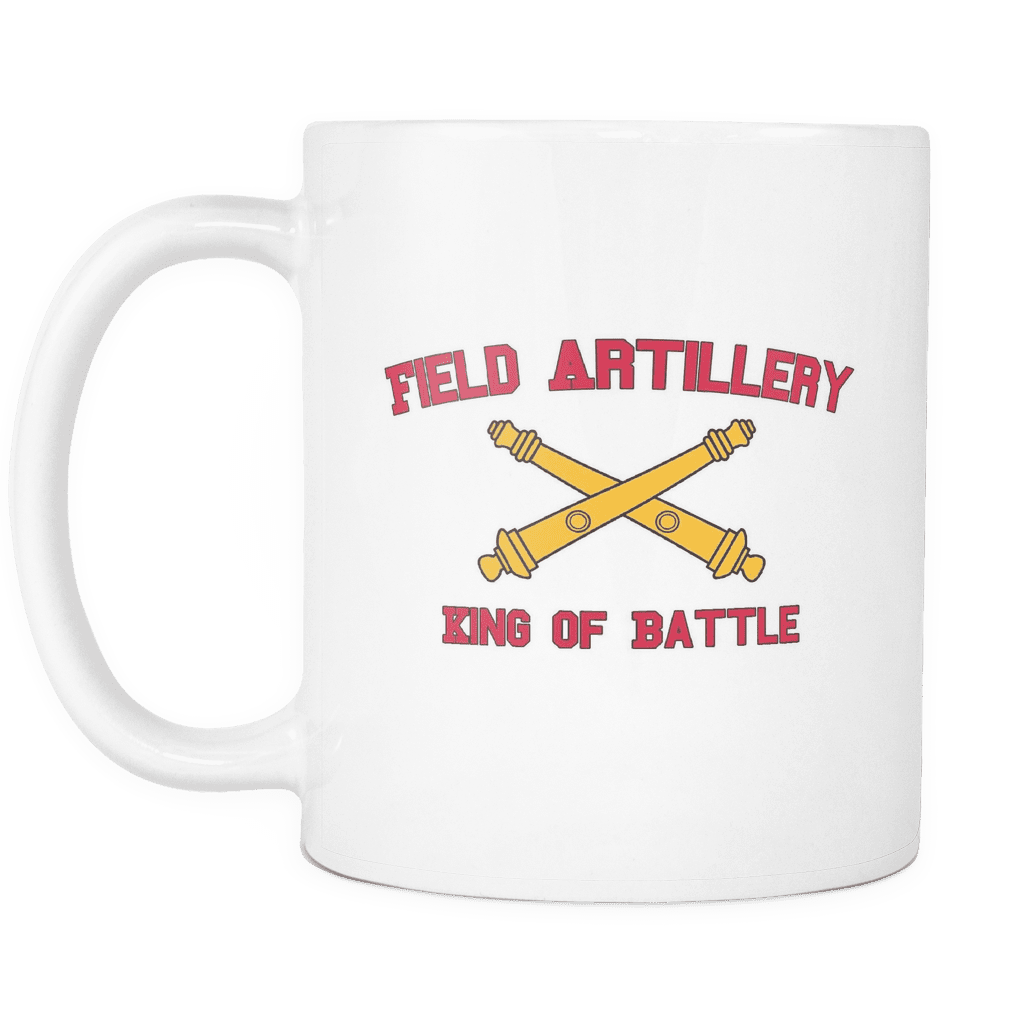 Artillery King of Battle Mug WHITE