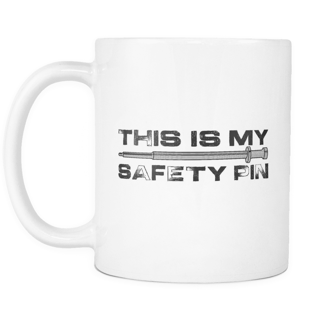 My Safety Pin Mug WHITE