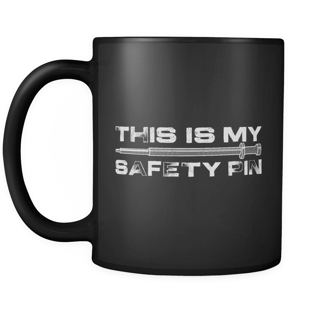 My Safety Pin Mug BLACK