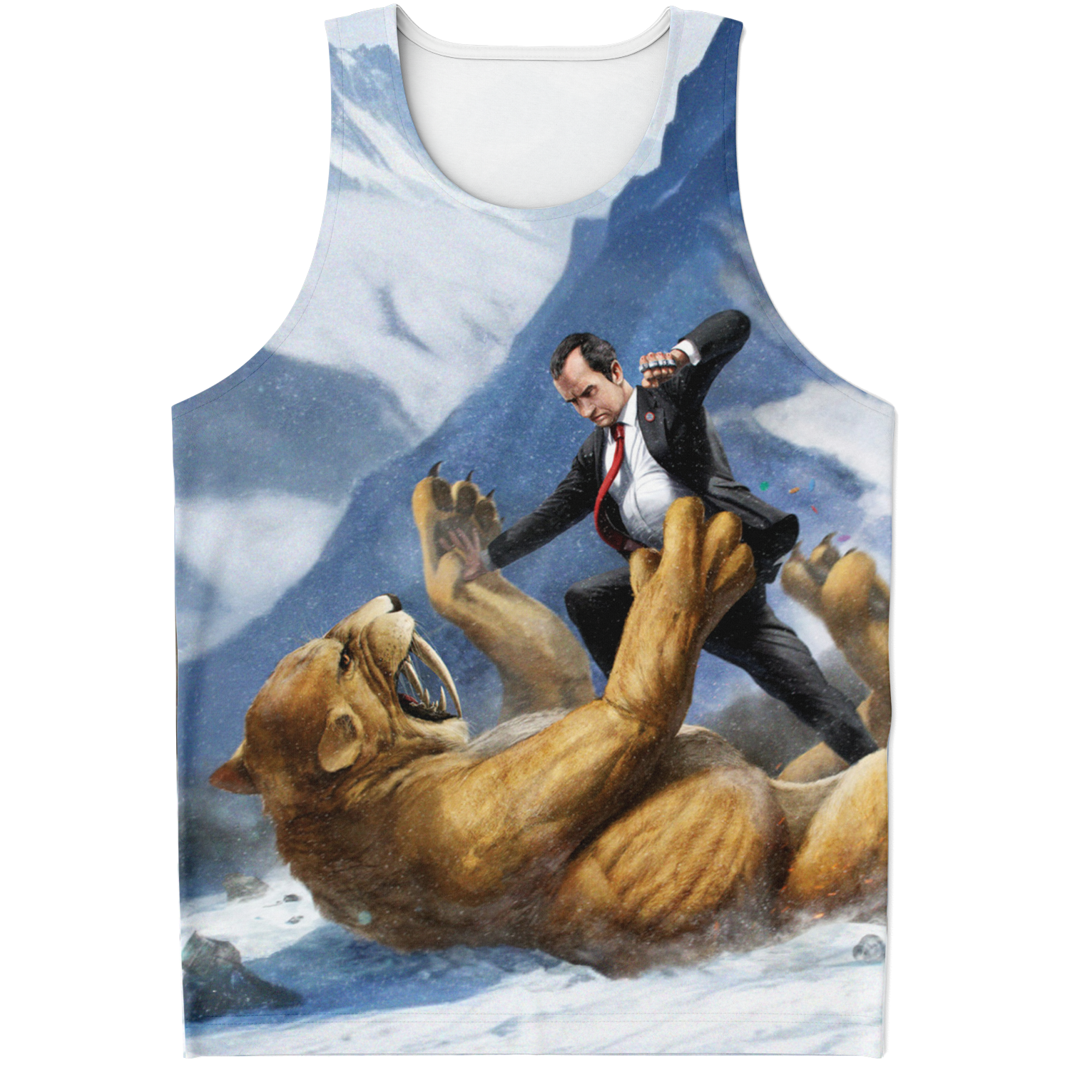 Nixon Vs Sabertooth - All Over Print Tank