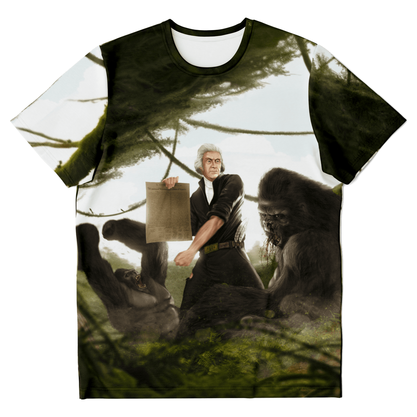 Thomas Jefferson VS Gorilla - All Over Print Shirt