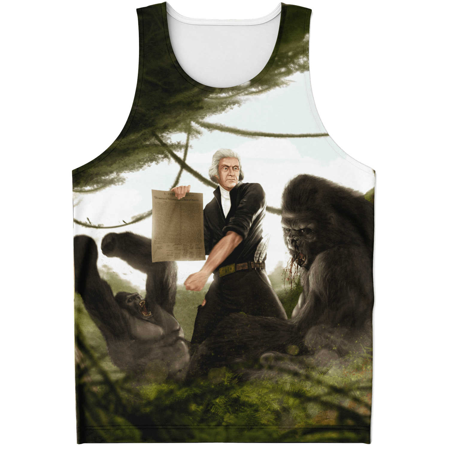 Thomas Jefferson VS Gorilla - All Over Print Tank