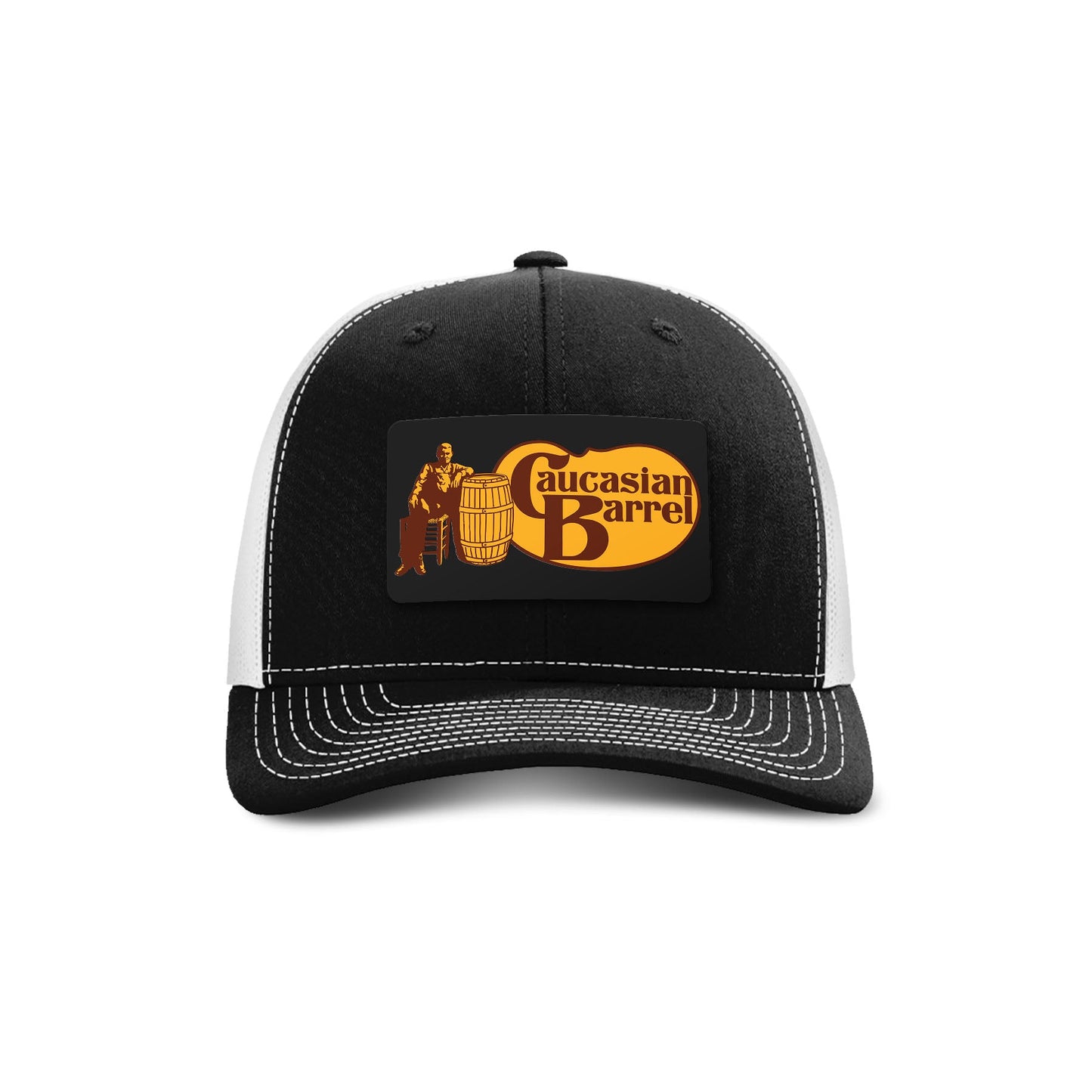 Caucasian Barrel Patch Trucker Hat
