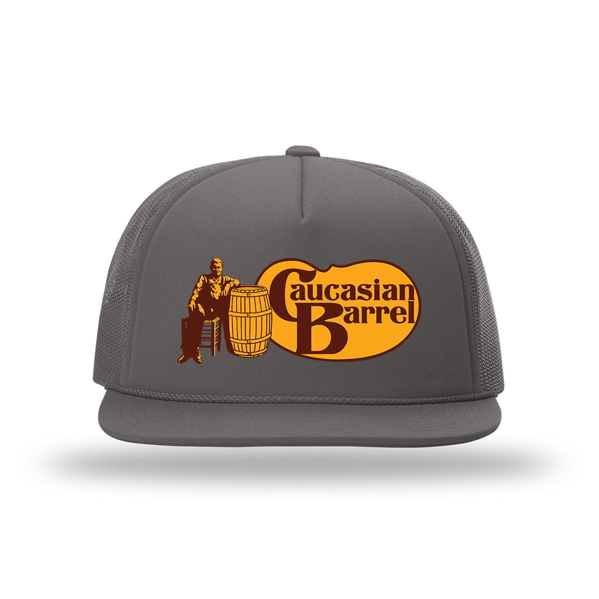 Caucasian Barrel Foam Trucker Hat