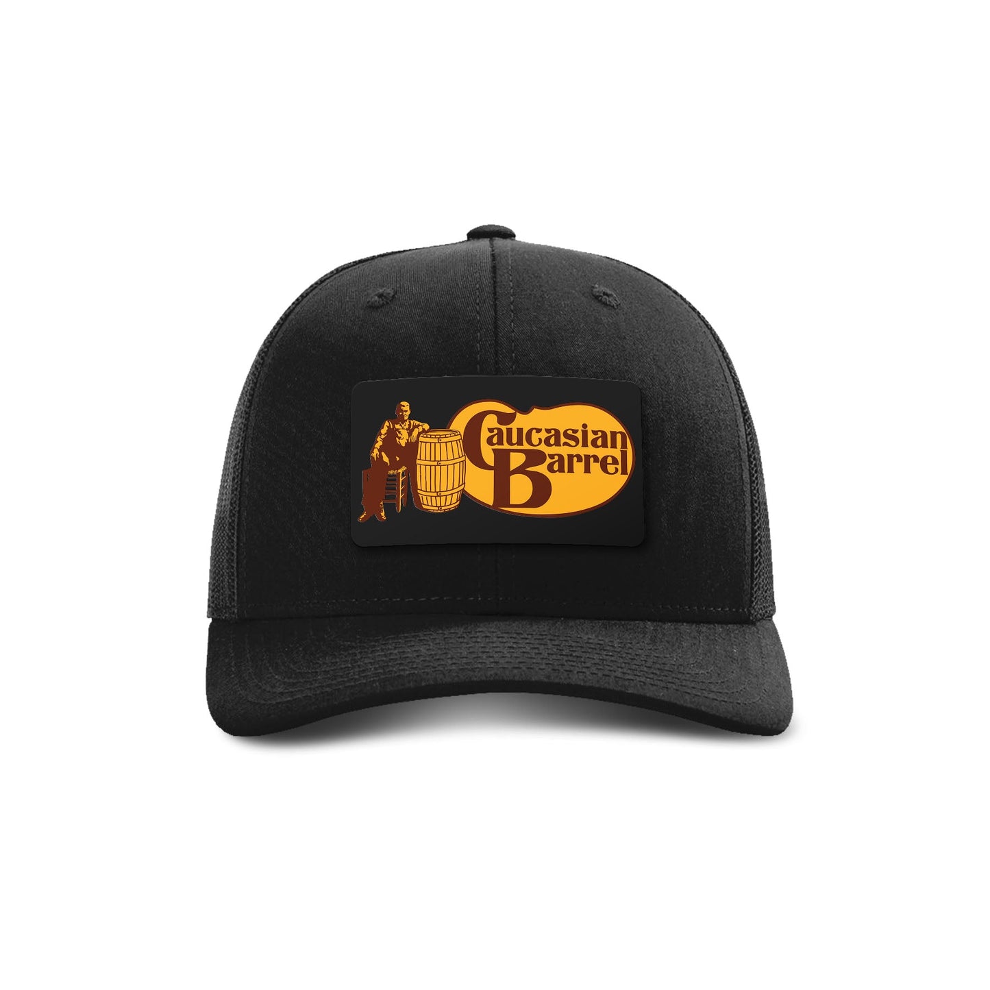 Caucasian Barrel Patch Trucker Hat