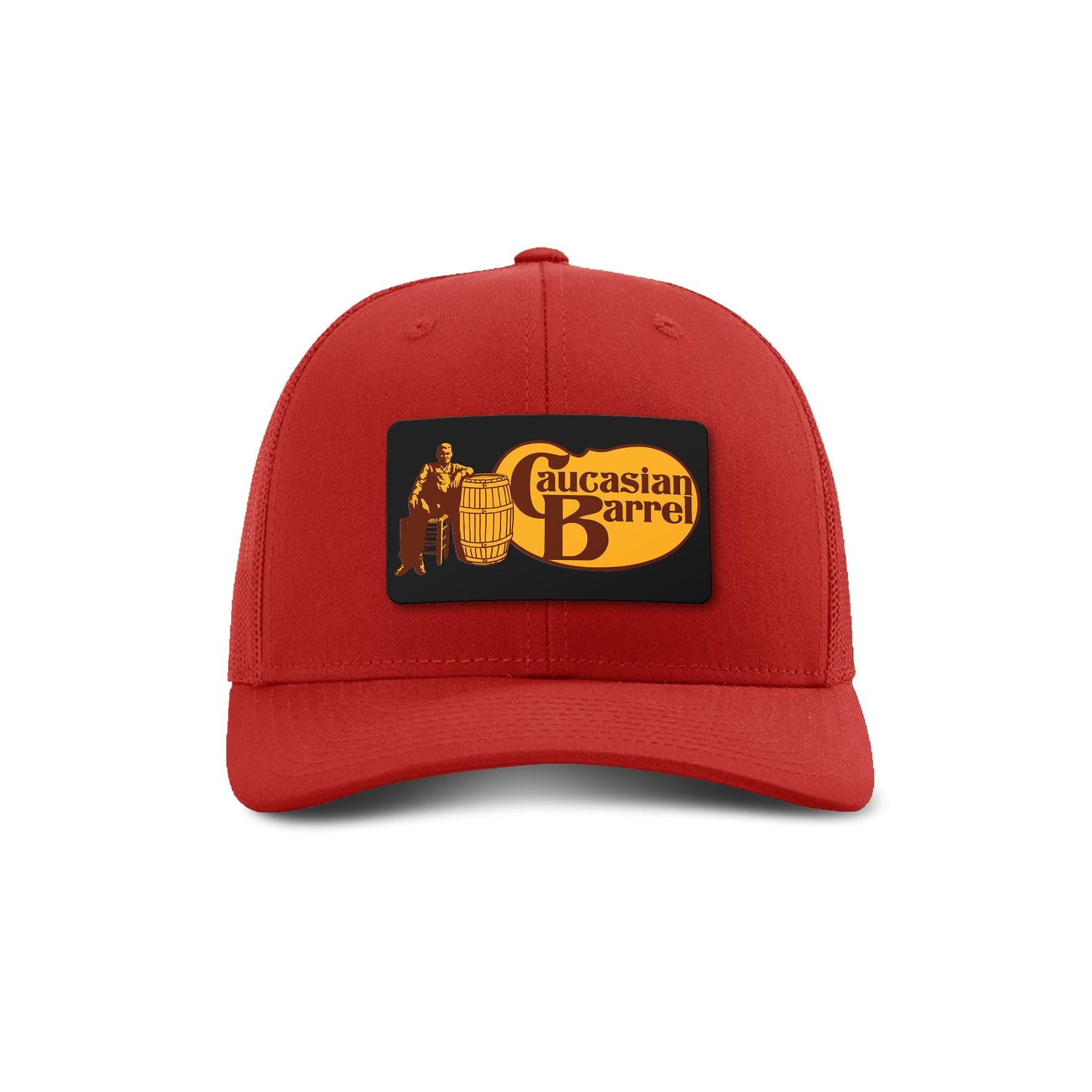 Caucasian Barrel Patch Trucker Hat