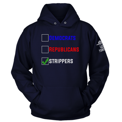 Democrats Republicans Strippers Hoodie