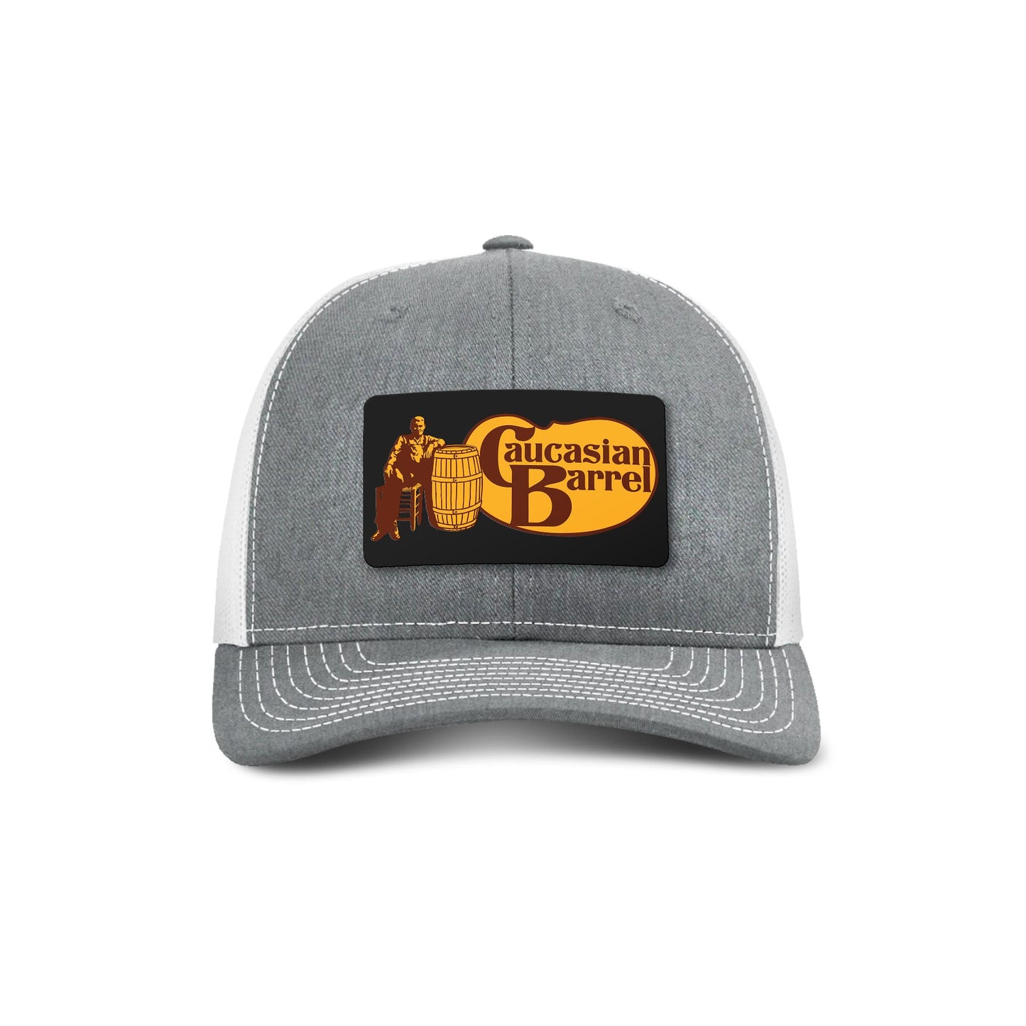 Caucasian Barrel Patch Trucker Hat