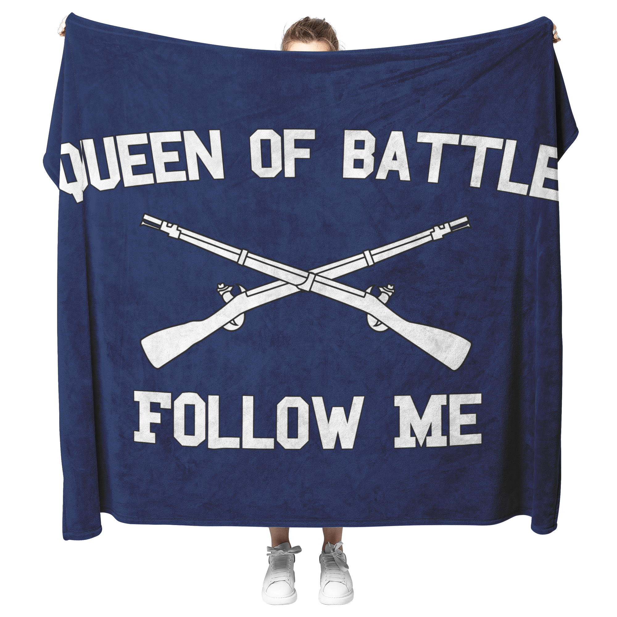 Infantry_Queen_of_Battle_Fleece_Blanket_H_Blanket_Model_Mockup.png