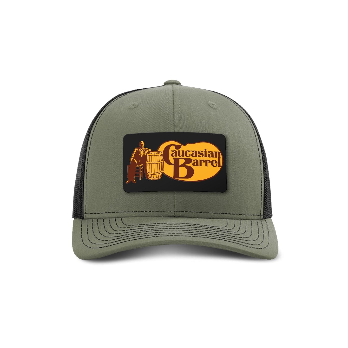 Caucasian Barrel Patch Trucker Hat