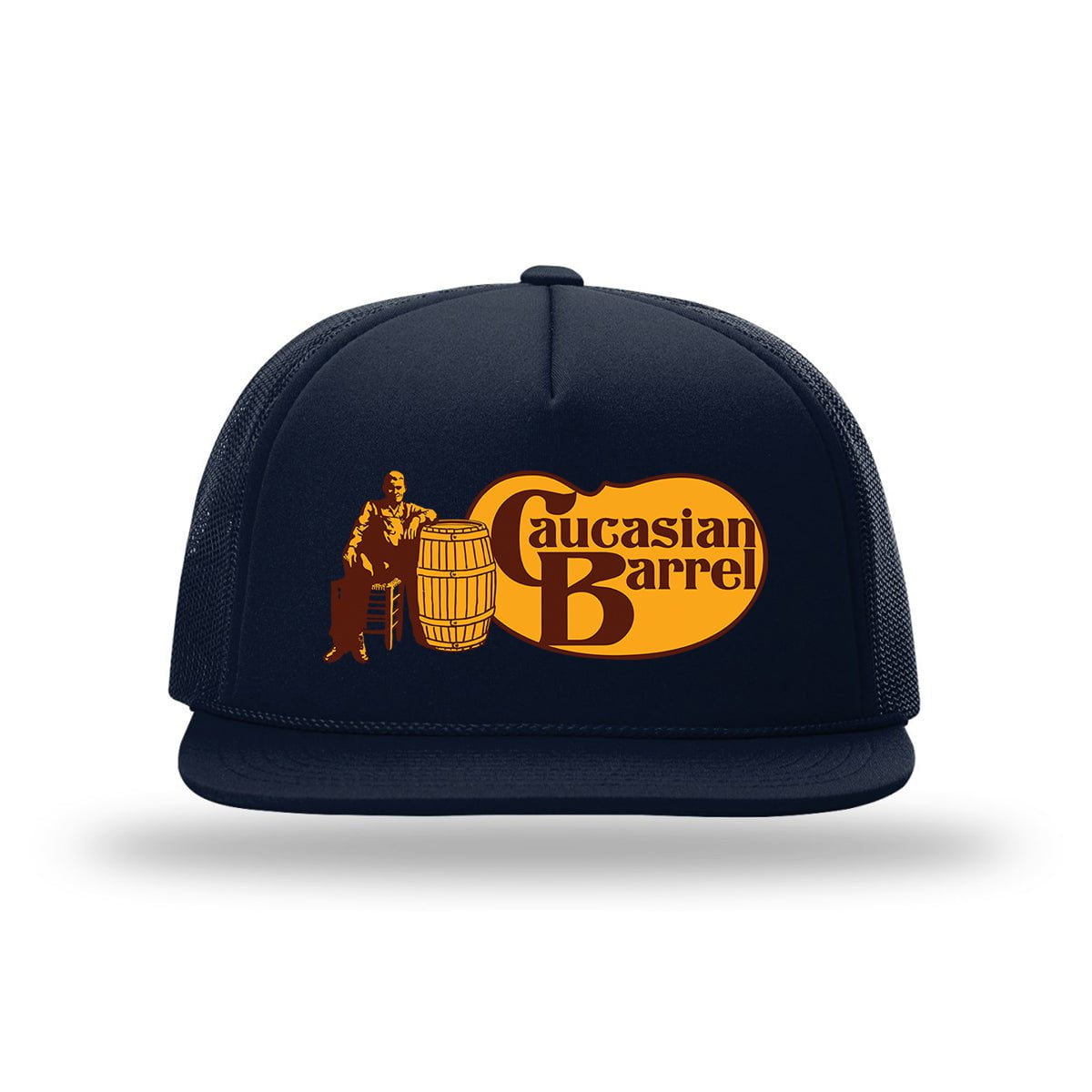 Caucasian Barrel Foam Trucker Hat