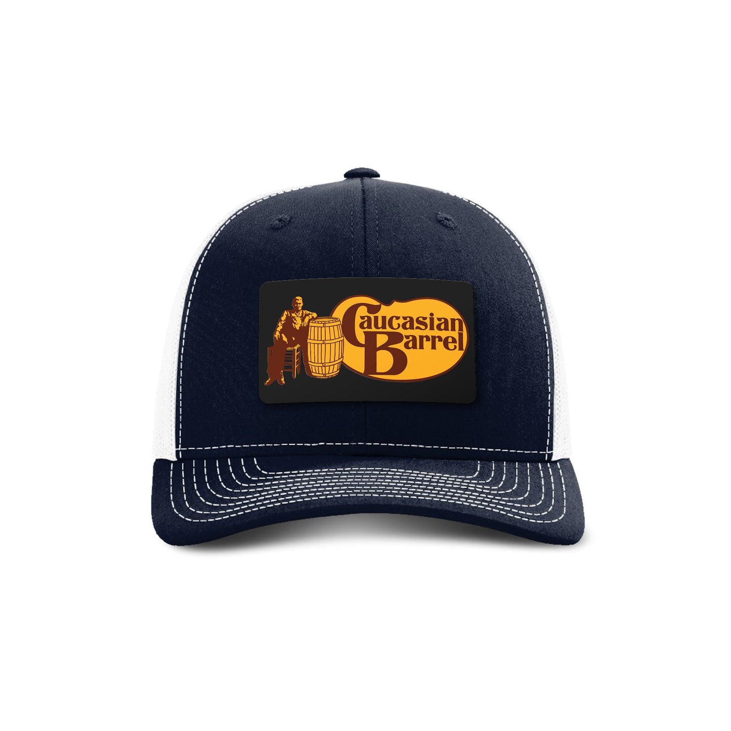 Caucasian Barrel Patch Trucker Hat