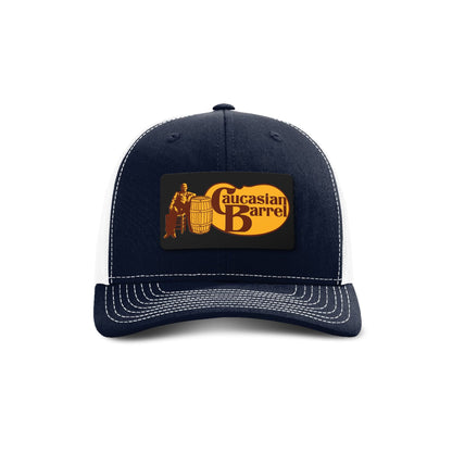 Caucasian Barrel Patch Trucker Hat