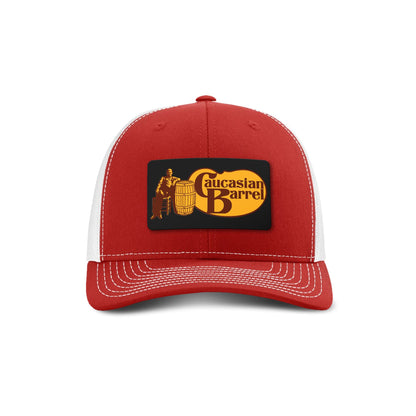 Caucasian Barrel Patch Trucker Hat