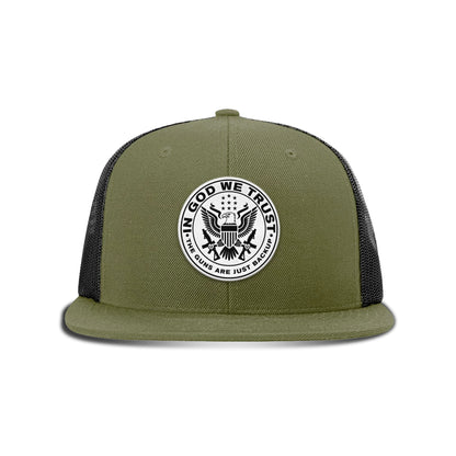 In God We Trust Patch Flat Bill Hat