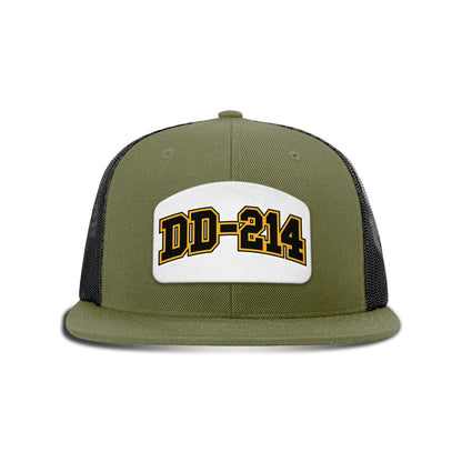 DD214 Patch Flat Bill Hat