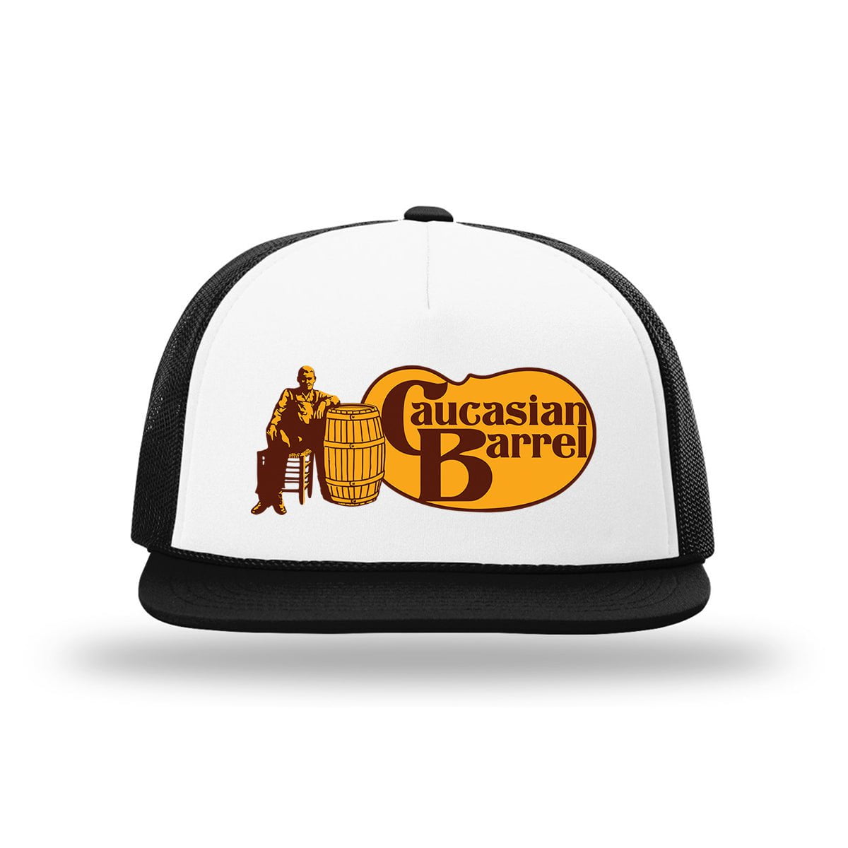 Caucasian Barrel Foam Trucker Hat