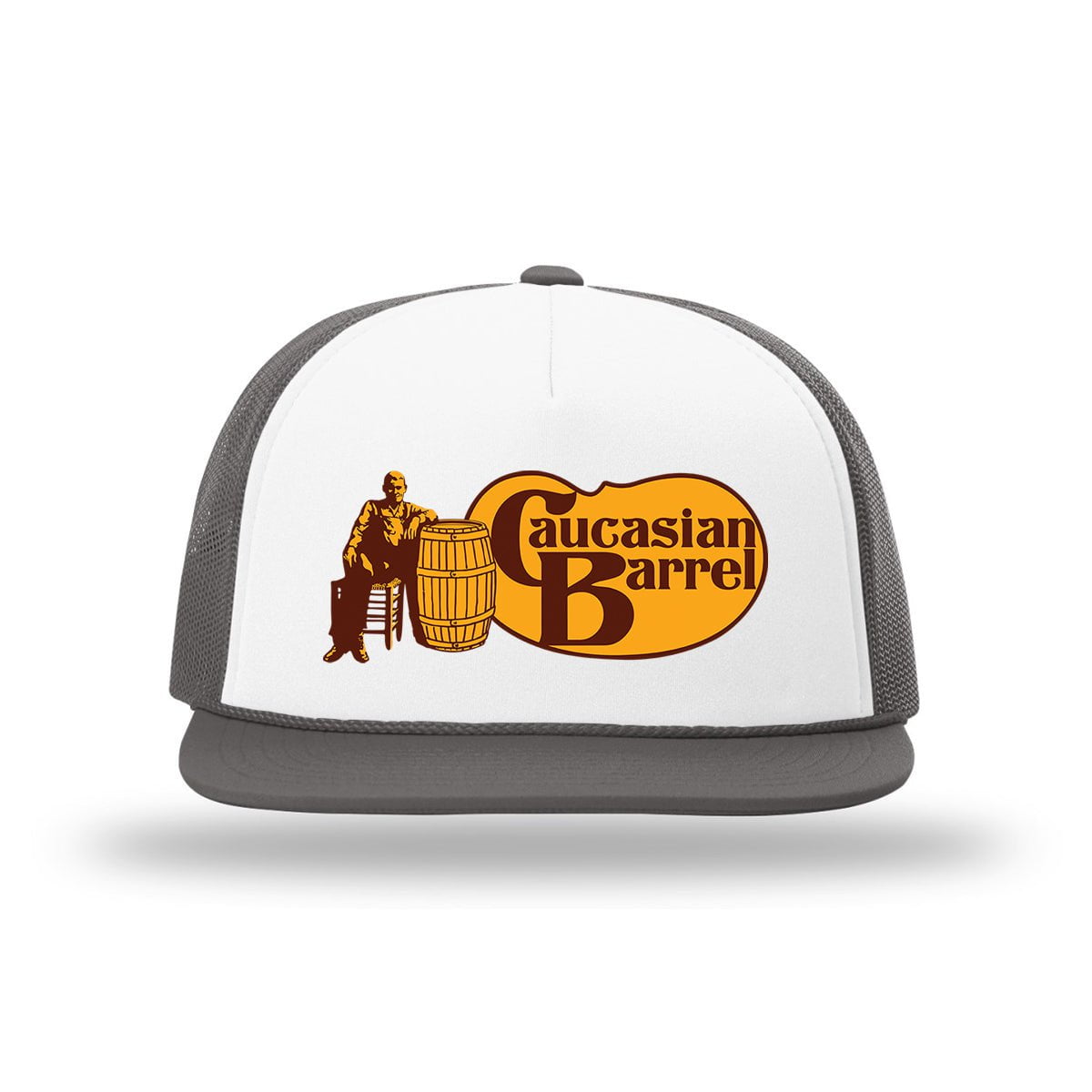 Caucasian Barrel Foam Trucker Hat