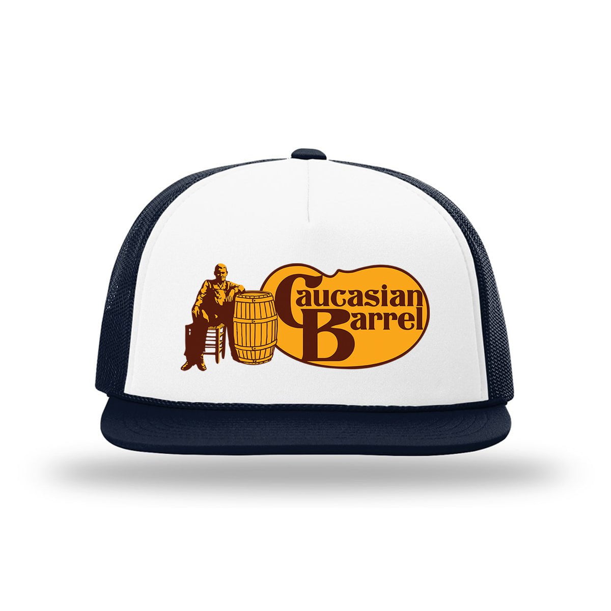 Caucasian Barrel Foam Trucker Hat