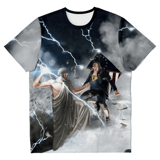 Ben Franklin vs. Zeus - All Over Print Shirt