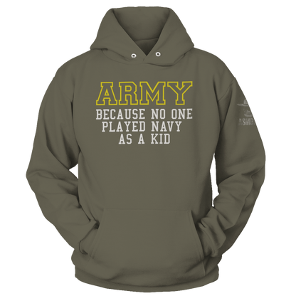 No One Played Navy Hoodie