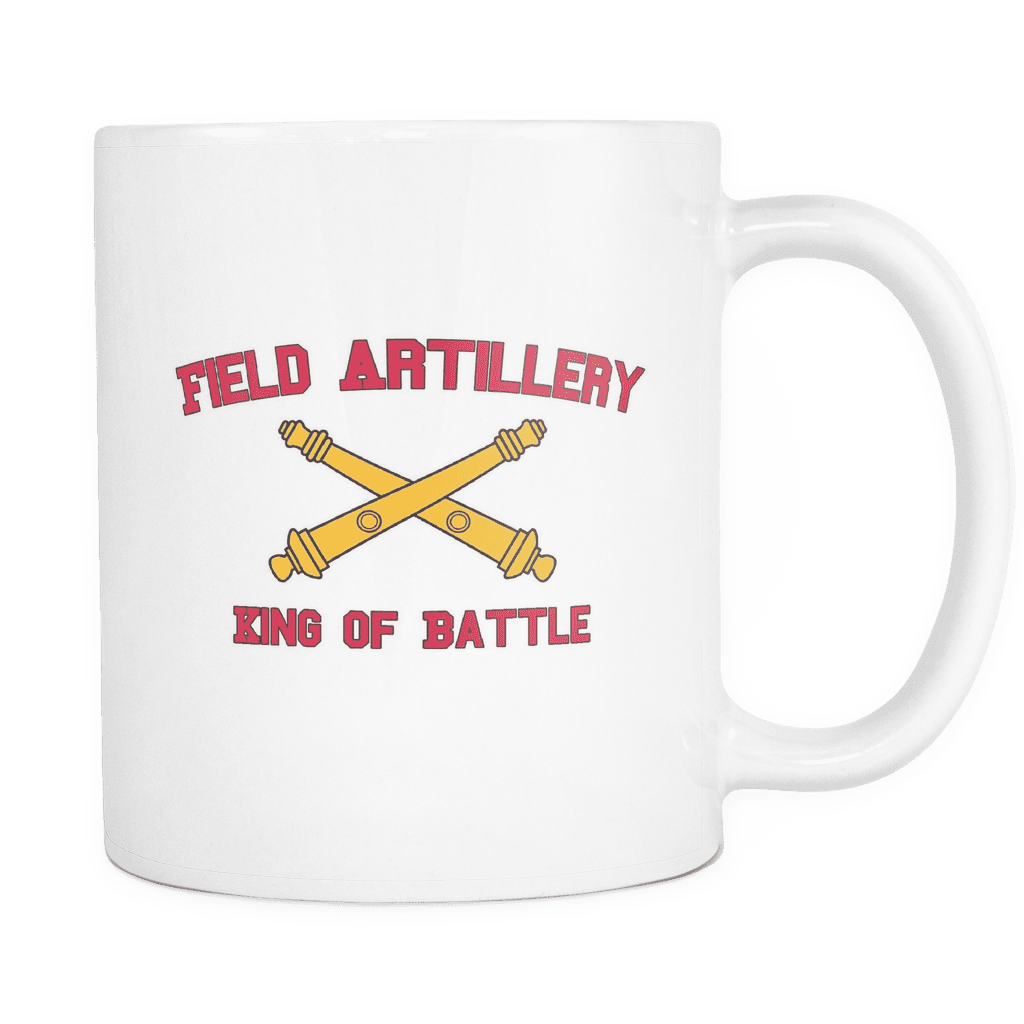Artillery King of Battle Mug WHITE