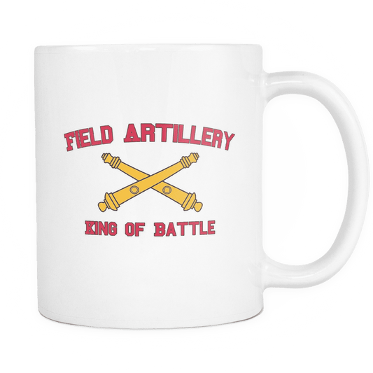 Artillery King of Battle Mug WHITE