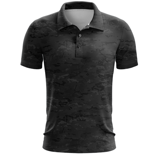 Golf Polo SMALL Black Camo Golf Polo