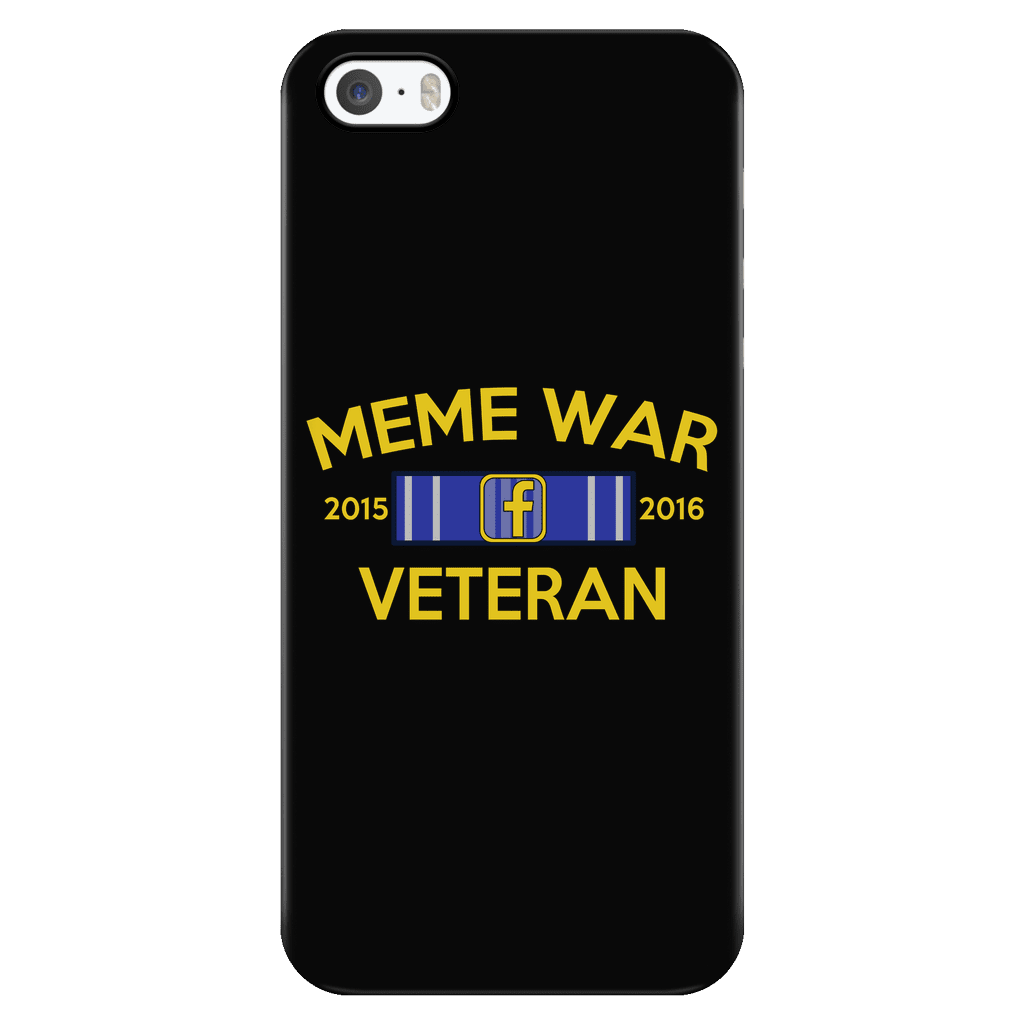 Meme War Veteran Phone Case BLACK