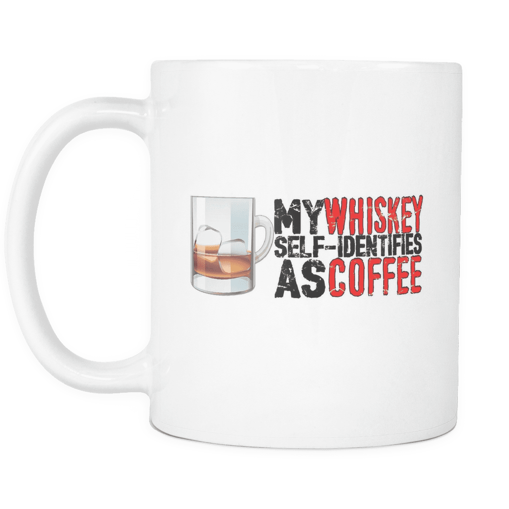 Whiskey Identifies as Coffee Mug WHITE