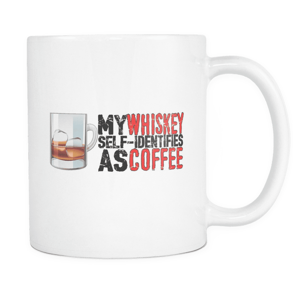 Whiskey Identifies as Coffee Mug WHITE