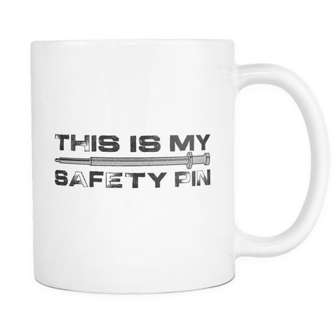My Safety Pin Mug WHITE