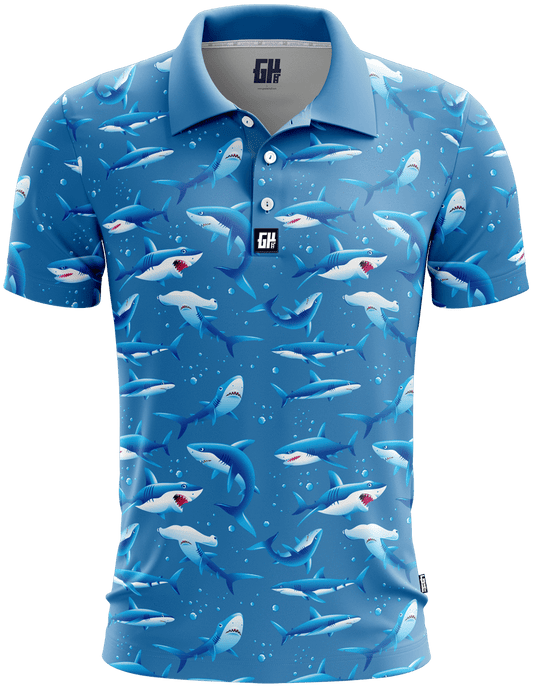 Shark Week Golf Polo