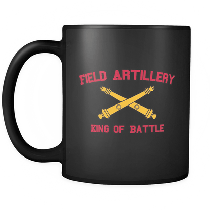 Artillery King of Battle Mug BLACK