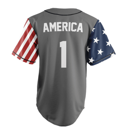 Limited Edition Grey America #1 Jersey - Keep America American