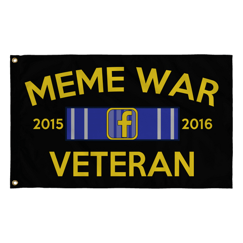 Meme War Veteran Flag BLACK