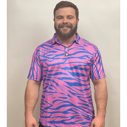 Trippin Zebra Golf Polo