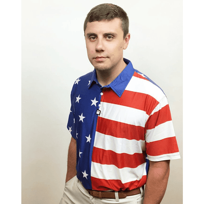 USA Flag Golf Polo