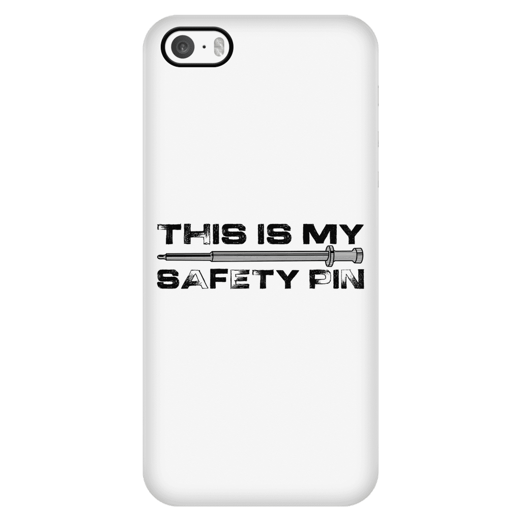 My Safety Pin Phone Case WHITE