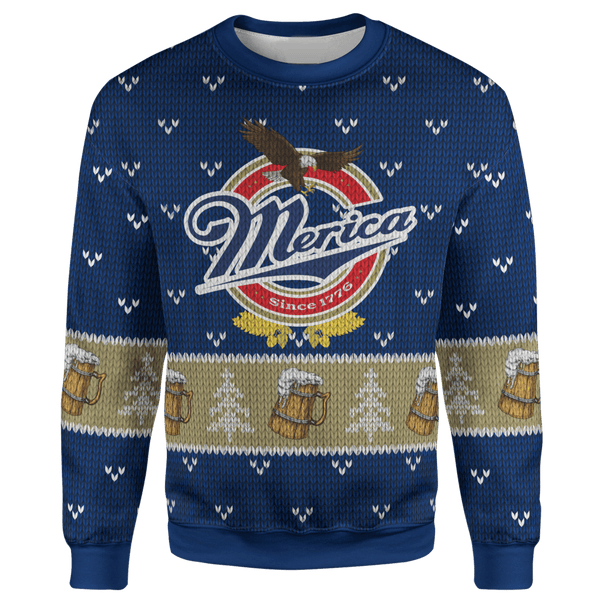 Merica Lite Christmas Sweater
