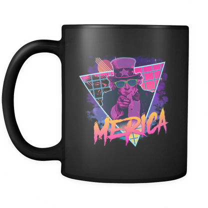 80's Merica Mug BLACK