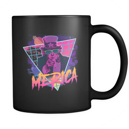 80's Merica Mug BLACK