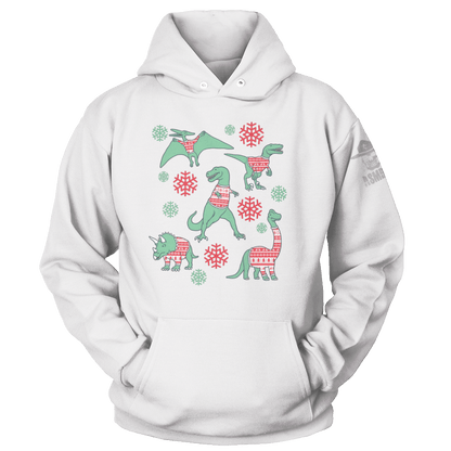 Dinos In Christmas Sweaters (Ladies)