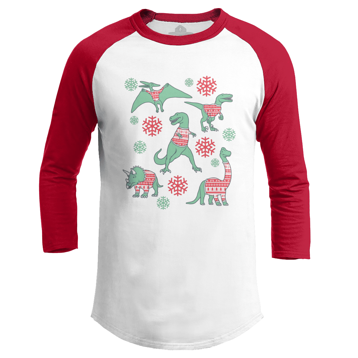 Dinos In Christmas Sweaters (Ladies)